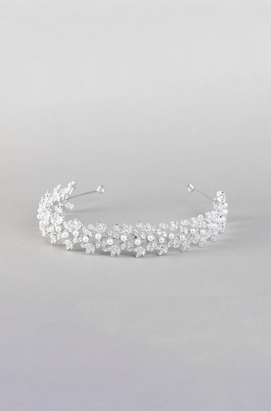 PEARL LEAVES TIARA